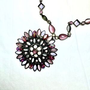 Sorrelli pendant necklace in lilac, pink , purple and champagne .